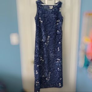 Long blue work dress in size 10